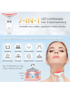 7in1 LED Lichttherapie f&uuml;r Hals- & Gesicht, rot