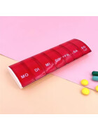 1x7 Medikamentenbox DE, rot