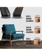 Profi Stuhlbein Silikon Filz Stulpen, 4er-Set, S, schwarz-grau