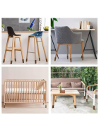 Profi Stuhlbein Silikon Filz Stulpen, 4er-Set, S, schwarz-grau