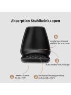 Profi Stuhlbein Silikon Filz Stulpen, 4er-Set, M, schwarz-grau