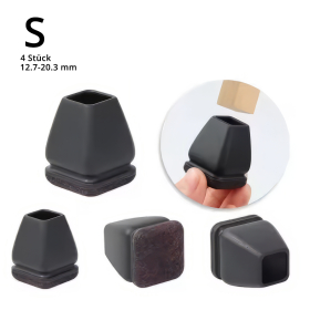 Profi Stuhlbein Silikon Filz Stulpen Quadrat, 4er-Set,...