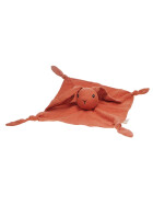 Nuscheli Hase rot 100% Bio-Baumwolle