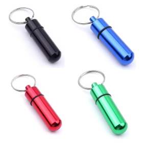 Alu Tablettenbox, SET, mehrfarbig