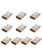 USB 3.0 zu USB-C (Thunderbolt 3) Adapter, 10er-Set, gold