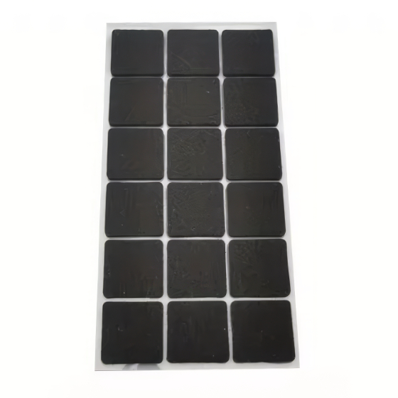 Filzgleiter selbstklebend, quadratisch, 18 Stk., schwarz