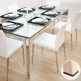 Filzgleiter selbstklebend, quadratisch, 18 Stk., schwarz