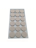 Filzgleiter selbstklebend, rund, 18 Stk., grau, klein