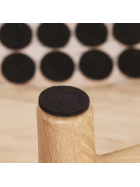 Filzgleiter selbstklebend, rund, 18 Stk., grau, klein