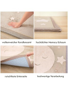 Hakuna Matte Samtmatte, 3D Wolke Spielmatte, 1.7 x 1.2 m, Moon & Stars