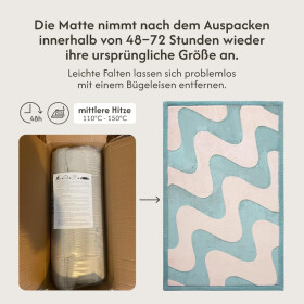 Hakuna Matte Samtmatte, 3D Wolke Spielmatte, 2  x 1.5 m, Waves