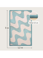 Hakuna Matte Samtmatte, 3D Wolke Spielmatte, 2  x 1.5 m, Waves