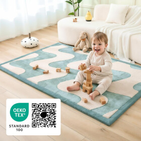 Hakuna Matte Samtmatte, 3D Wolke Spielmatte, 2.8  x 2 m, Waves