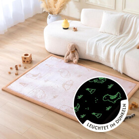 Hakuna Matte Samtmatte, Glow in the Dark Wolke Spielmatte 1.7 x 1.2 m, Dinosaurs