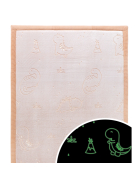Hakuna Matte Samtmatte, Glow in the Dark Wolke Spielmatte 1.7 x 1.2 m, Dinosaurs