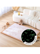 Hakuna Matte Samtmatte, Glow in the Dark Wolke Spielmatte 1.7 x 1.2 m, Dinosaurs