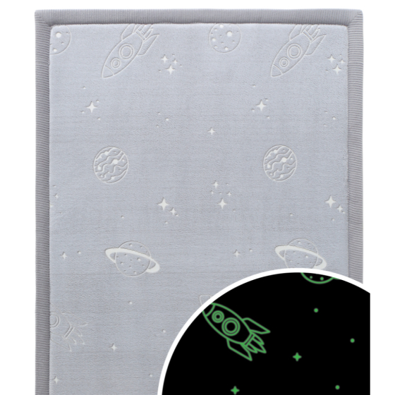 Hakuna Matte Samtmatte, Glow in the Dark Wolke Spielmatte 1.7 x 1.2 m, Planets