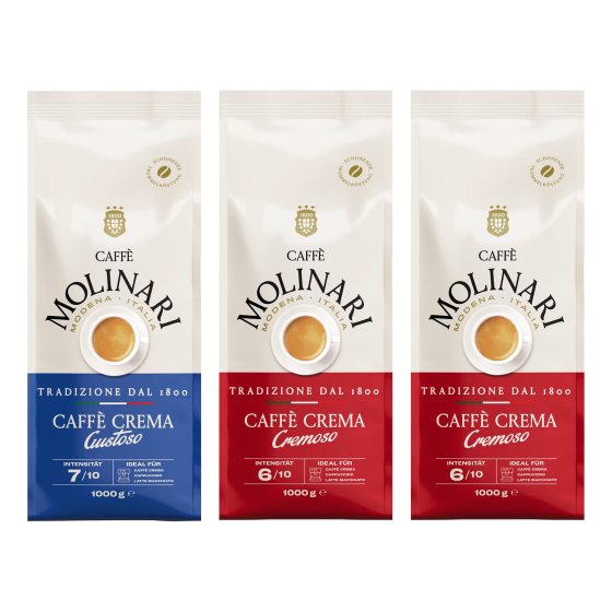 Caff&egrave; Molinari Set 1 x Gustoso, 2 x Cremoso