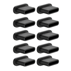 USB C Staubschutzkappe Silikon, schwarz