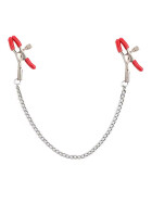 beKinky Nippelklemmen Chain Dom, rot