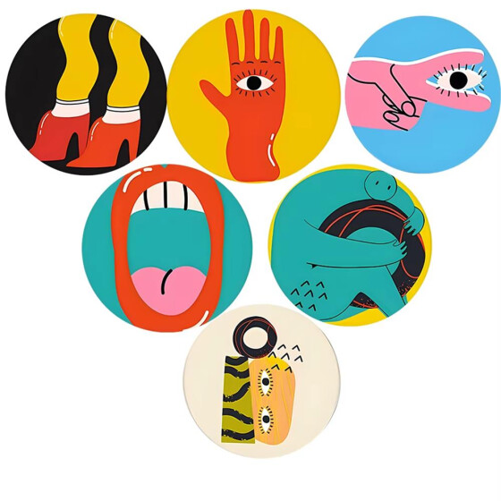 D-Art Style Holz Untersetzer Set