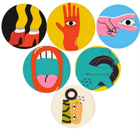 D-Art Style Holz Untersetzer Set