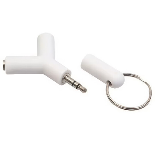 Kopfh&ouml;rer Double Jack Adapter, 3.5 mm, weiss