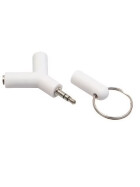 Kopfh&ouml;rer Double Jack Adapter, 3.5 mm, weiss