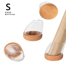 Profi Stuhlbein Silikon Filz Stulpen Winkel, 4er-Set, S,...