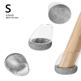 Profi Stuhlbein Silikon Filz Stulpen Winkel, 4er-Set, S,...