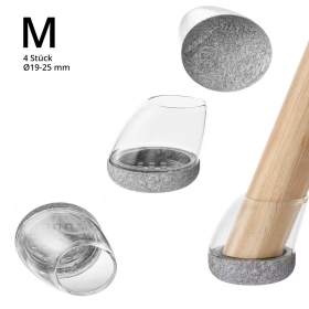 Profi Stuhlbein Silikon Filz Stulpen Winkel, 4er-Set, M,...