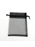 Organzabeutel 10 St&uuml;ck, schwarz, 15x20 cm