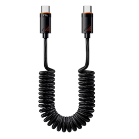 USB-C - USB-C, 100W, Spiralkabel