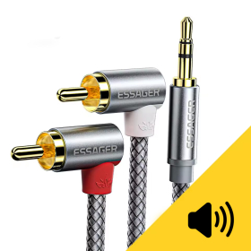 90&deg; RCA (Cinch) zu 3.5 mm Klinke