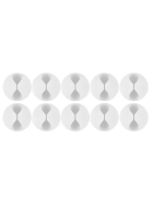 Mini Kabelhalter, selbstklebend (&Oslash; 1,5 cm), 10 Stk., weiss