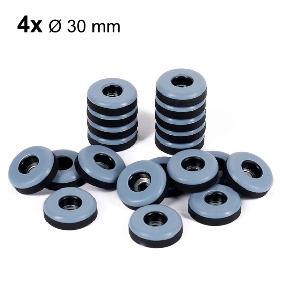 DuraEasyFix Universalgleiter, 4er-Set, 30 mm