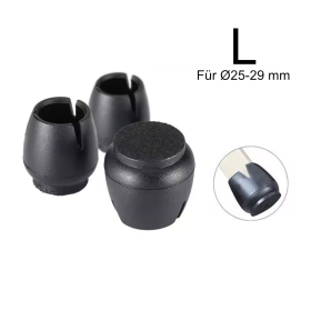 Eazy Stuhlbein Stulpen Rund, 4er-Set, Gr. L, schwarz