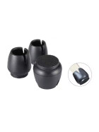 Eazy Stuhlbein Stulpen Rund, 4er-Set, Gr. L, schwarz