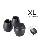 Eazy Stuhlbein Stulpen Rund, 4er-Set, Gr. XL, schwarz