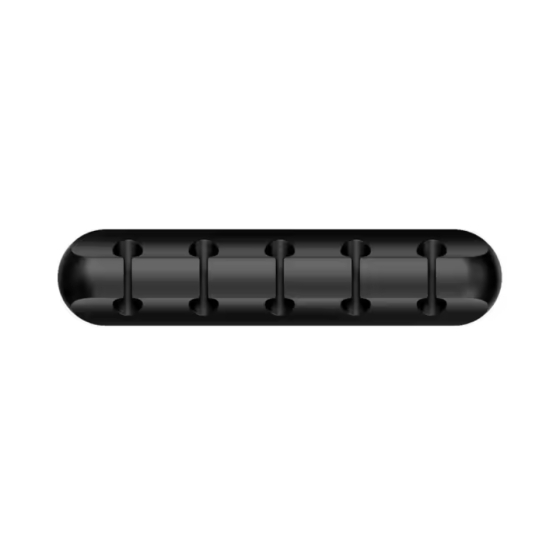 Kabelhalter 5-Slot, selbstklebend, schwarz