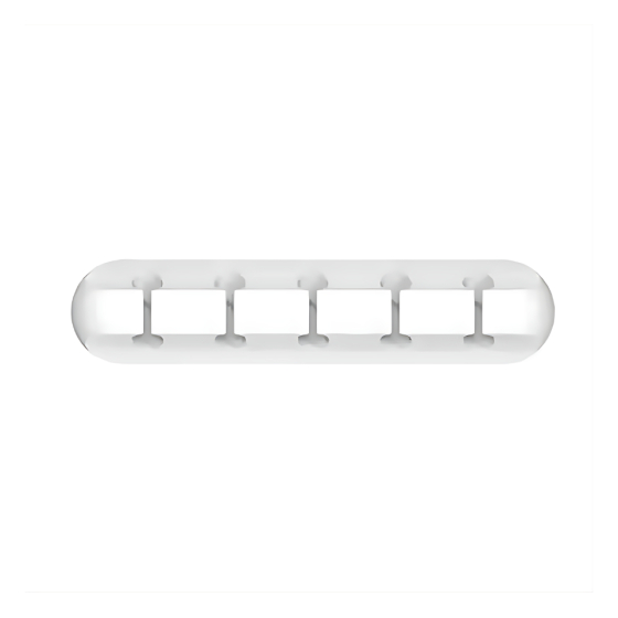 Kabelhalter 5-Slot, selbstklebend, weiss