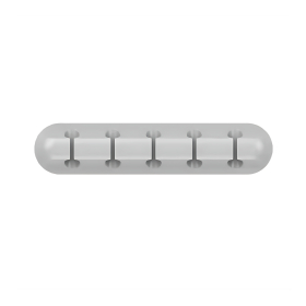 Kabelhalter 5-Slot, selbstklebend, grau