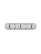 Kabelhalter 5-Slot, selbstklebend, grau