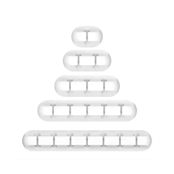 Kabelhalter 5er-Set, selbstklebend, weiss