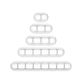 Kabelhalter 5er-Set, selbstklebend, weiss