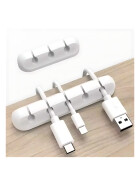 Kabelhalter 5er-Set, selbstklebend, grau