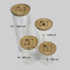 Vorratsglas mit Gravur, M, Edition Salz