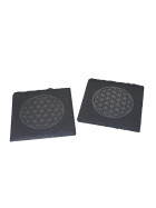 Schiefer-Untersetzer mit Gravur, Edition Lebensblume, 2er-Set