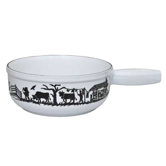 Alpes Caquelon Guss weiss &Oslash; 21 cm