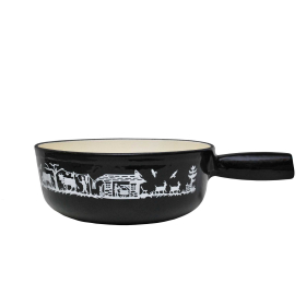 Alpes Caquelon Guss schwarz &Oslash; 21 cm, schwarz
